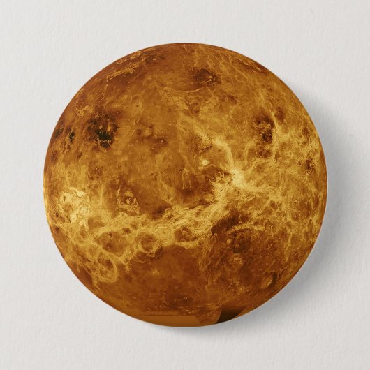 Oppervlak van de Planet Venus Ronde Button 7,6 Cm (Voorkant)
