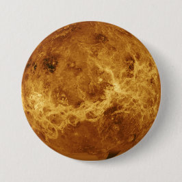 Oppervlak van de Planet Venus Ronde Button 7,6 Cm