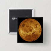 Oppervlak van de Planet Venus Vierkante Button 5,1 Cm (Voorkant /achterkant)