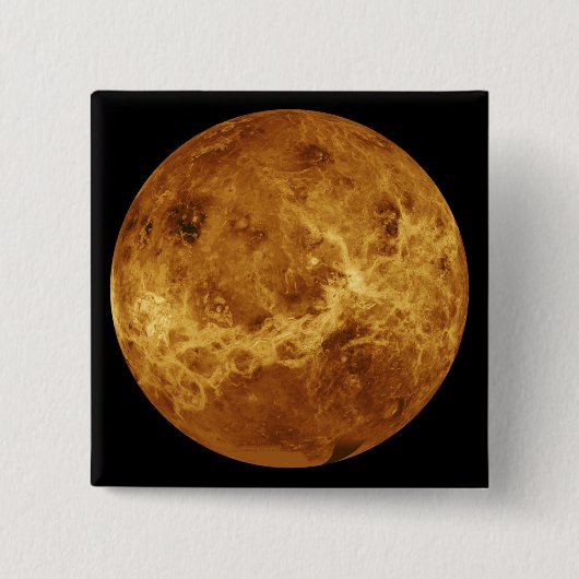 Oppervlak van de Planet Venus Vierkante Button 5,1 Cm (Voorkant)
