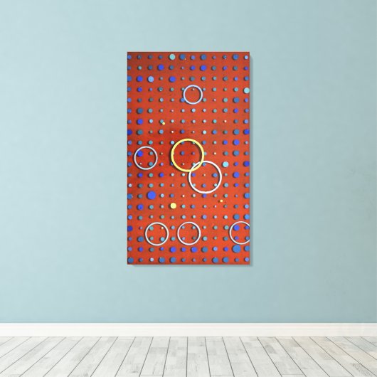 Oppervlak (van het raster) #1 canvas afdruk (Insitu (Houten vloer))