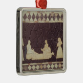 Oppervlakkige scène metalen ornament (Rechts)