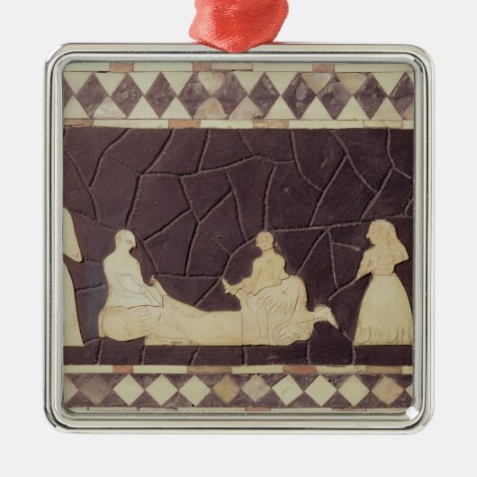 Oppervlakkige scène metalen ornament (Voorkant)