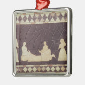 Oppervlakkige scène metalen ornament (Links)