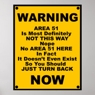 Oppervlakte 51 ~ Waarschuwing over steunpunten Poster