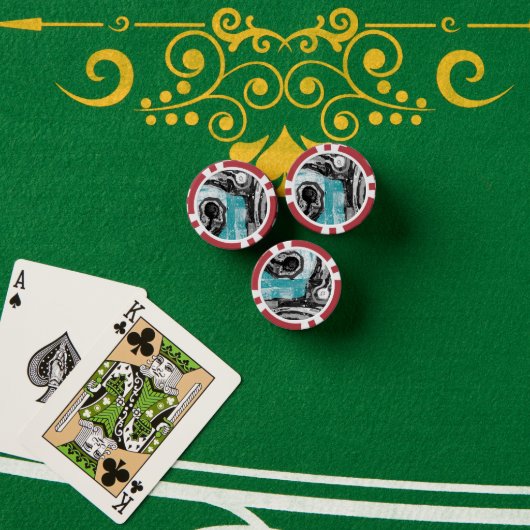 Oppervlakte Stroom – Abstracte Stroom & Structuur Poker Chips (Pokertafel (Stack))