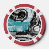 Oppervlakte Stroom – Abstracte Stroom & Structuur Poker Chips (Achterkant)