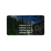 Oppervlakte van de bergbomen etiket (Voorkant)