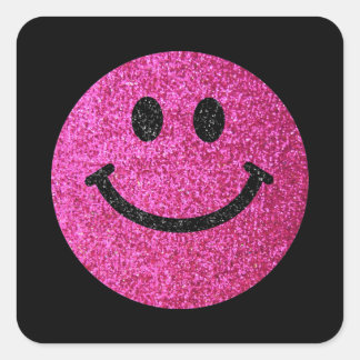 Oppervlakte van roze faux vierkante sticker