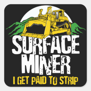 OPPERVLAKTEMIJNWERKER VIERKANTE STICKER