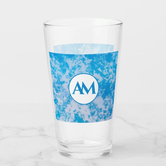 Oppervlaktenaam blauwe en witte ijsplaneet glas (Achterkant)