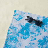 Oppervlaktenaam blauwe en witte ijsplaneet strandlaken (In situ)