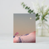 Oppervlakteontvlamming op sneeuw briefkaart (Staand voorkant)