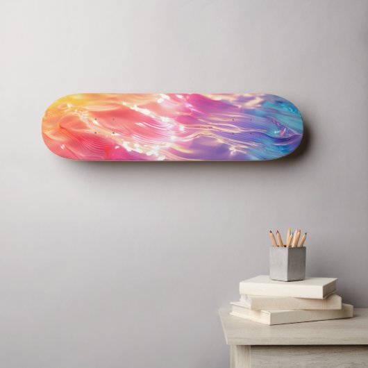 Oppervlaktewater Regenboog Licht Persoonlijk Skateboard (Muurkunst (Horizontaal))