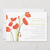  oppies horizontale uitnodigingskaart kaart (Voorkant)