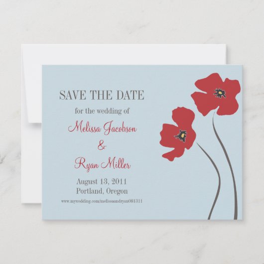 oppies sparen de Datum Save The Date (Voorkant)