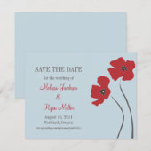 oppies sparen de Datum Save The Date (Voorkant / Achterkant)