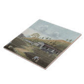 Opplant van thee (w/c op papier) tegeltje (Zijkant)