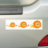 Opportunistische Cartoon Lion bumper sticker (Op auto)