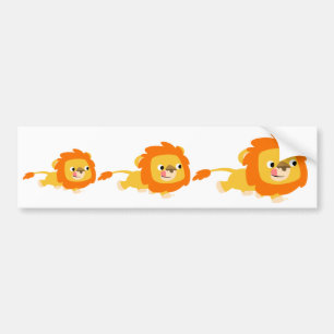 Opportunistische Cartoon Lion bumper sticker