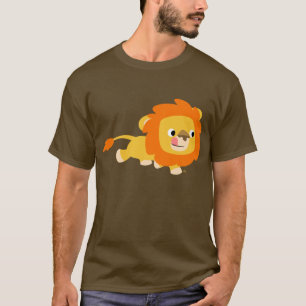 Opportunistische Cartoon Lion T-shirt
