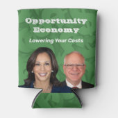 Opportunity Economy Harris Walz 2024 Blikjeskoeler (Voorkant)