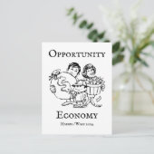 Opportunity Economy Harris Walz 2024 Briefkaart (Staand voorkant)