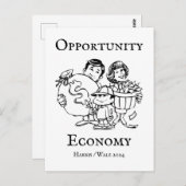 Opportunity Economy Harris Walz 2024 Briefkaart (Voorkant / Achterkant)