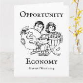 Opportunity Economy Harris Walz 2024 Kaart (Gele Bloem)