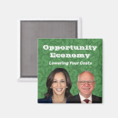 Opportunity Economy Harris Walz 2024 Magneet (Voorkant / Achterkant)