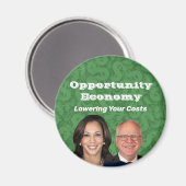 Opportunity Economy Harris Walz 2024 Magneet (Voorkant / Achterkant)