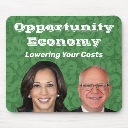 Opportunity Economy Harris Walz 2024 Muismat (Voorkant)