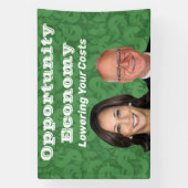 Opportunity Economy Harris Walz 2024 Spandoek (Verticaal)