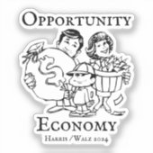 Opportunity Economy Harris Walz 2024 Sticker (Voorkant)