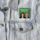 Opportunity Economy Harris Walz 2024 Vierkante Button 5,1 Cm (In situ)