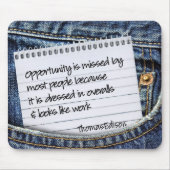 Opportunity Inspirerend Mousepad Muismat (Voorkant)