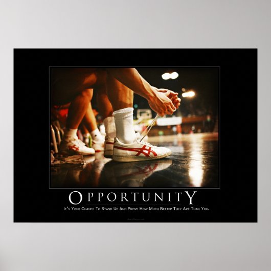 Opportunity Motivational Humor Poster (Voorkant)