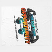 Opportunity Not Obligation Gym Quote Fleece Deken (Voorkant (Horizontaal))