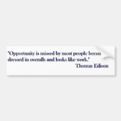 Opportunity Quote Bumpersticker - Thomas Edison (Voorkant)