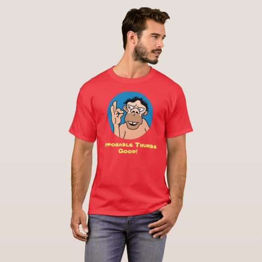 Opposable Thumbs Funny T-Shirt (Voorkant volledig)