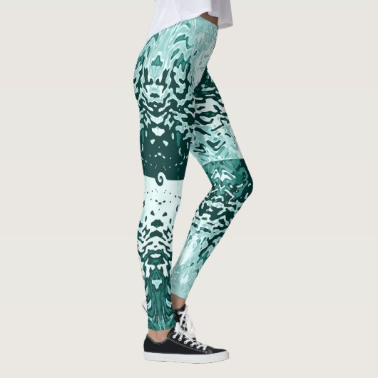 Opposites Attract Aqua Blue Leggings (Rechts)
