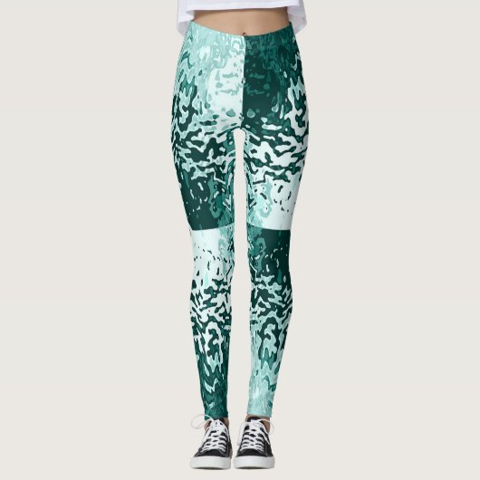 Opposites Attract Aqua Blue Leggings (Voorkant)
