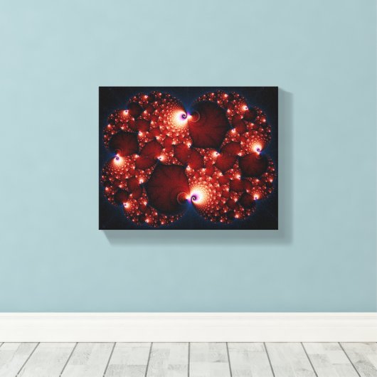 Opposites Attract - Fractal Art Canvas Afdruk (Insitu (Houten vloer))