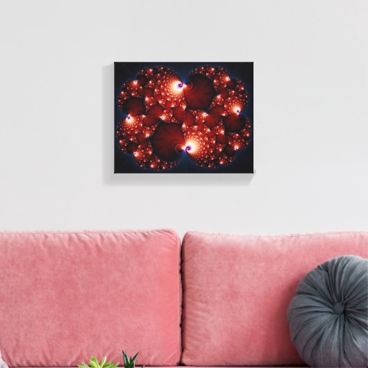 Opposites Attract - Fractal Art Canvas Afdruk (Insitu (Woonkamer))