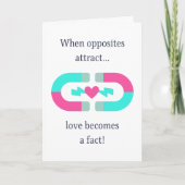 Opposites Attract Love Kaart (Voorkant)