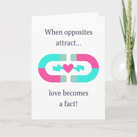 Opposites Attract Love Kaart (Voorkant)