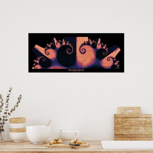 Opposites Attract Poster (Keuken)