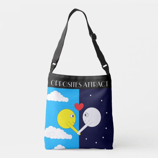 Opposites Attract: Sun & Moon Crossbody Tas (Achterkant)
