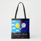 Opposites Attract: Sun & Moon in Love II Tote Bag (Voorkant)