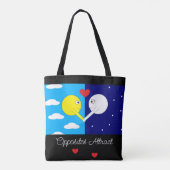 Opposites Attract: Sun & Moon in Love II Tote Bag (Achterkant)
